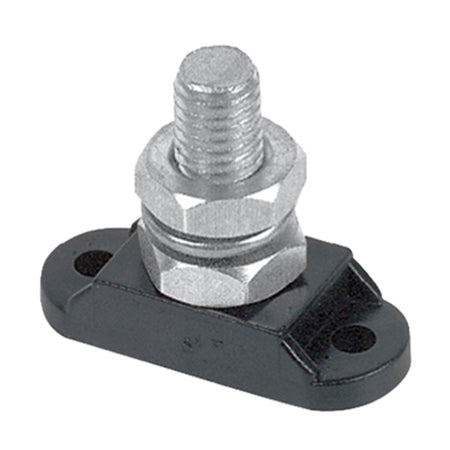 BEP samleblok 10mm i sort, vist fra siden med tilslutninger.