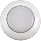 SeaTec loftslampe i hvid, Ø72mm, monteret på bådens loft