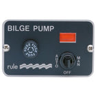 Rule pumpepanel 24v med kontakt og indikator set forfra på hvid baggrund