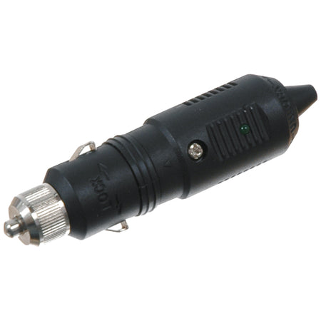 SeaTec hanstik med LED diode i sort polycarbonat, set forfra