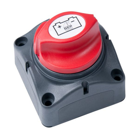 BEP hovedafbryder 701 i sort, set forfra med terminalsynlighed.