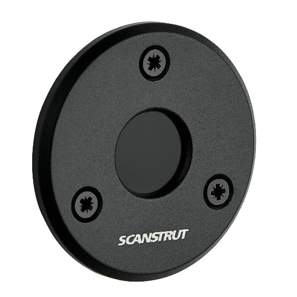 ScanStrut dæksgennemføring i sort, set oppefra med lavprofil.