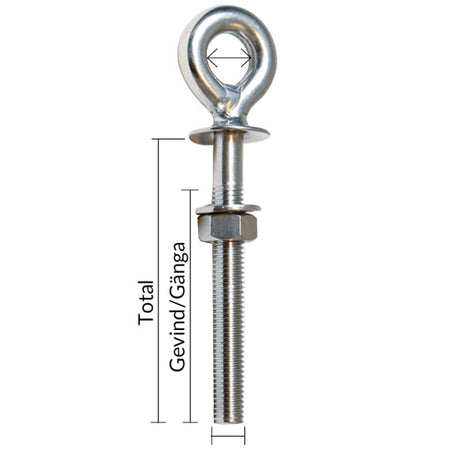 1852 øjebolt stor Ø18,5mm set forfra med monteringshul.