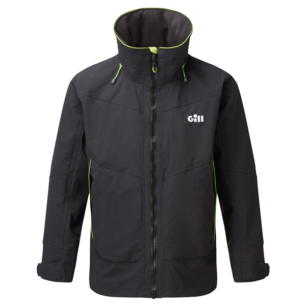 Gill OS32J Coastal jakke i grafit set foran med lynlås