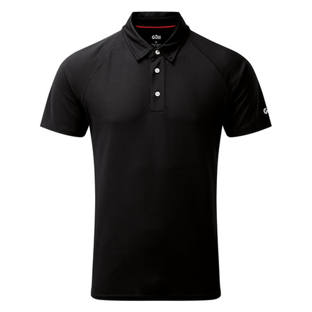 Gill UV008 herre polo i sort set forfra