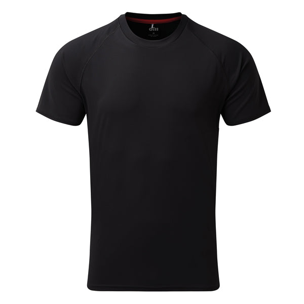 Gill UV010 herre UV Tec T-shirt i sort set forfra