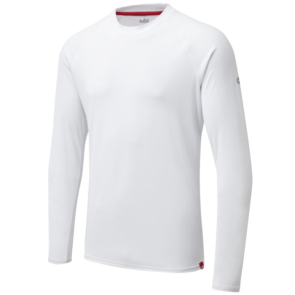 Gill UV011 mænds UV Tec T-shirt i hvid farve, set forfra