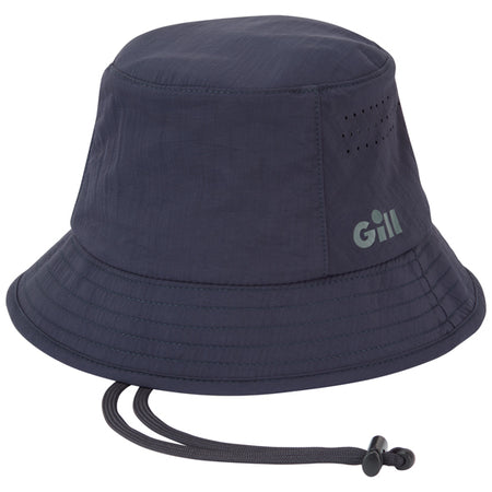 Gill 155 bøllehat i navy farve set fra den ene side