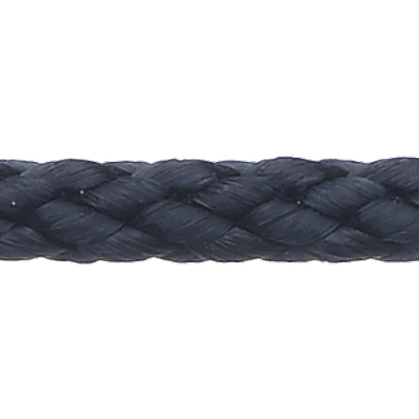Robline polyester 8 line i sort farve, 4 mm tykkelse og 200 m længde.