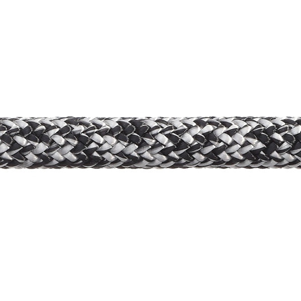 Robline Admiral 7000 Dyneema fald i sort/hvid, 6mm tykkelse, 1 meter lang.