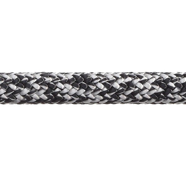 Robline Admiral 7000 6mm skøde-/faldtov rullet op i sort/hvid med 200 meter længde