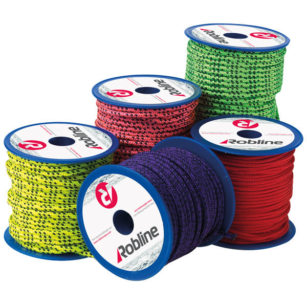 Robline Mini Orion 500 jolletov i navy farve tapelet på en rulle