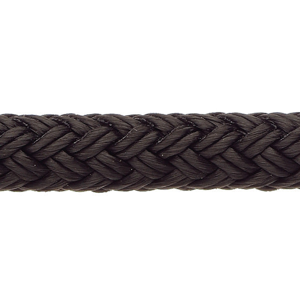 Robline Rio fortøjningsline i sort farve, 16 mm tykkelse, 1 meter lang