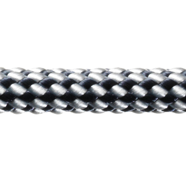 Robline Jolletov i hvid og blå farve, 4mm tyk, 100m rulle.