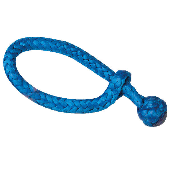Robline Soft tovsjækel 6mm blå vist fra siden med fokus på detaljerne.