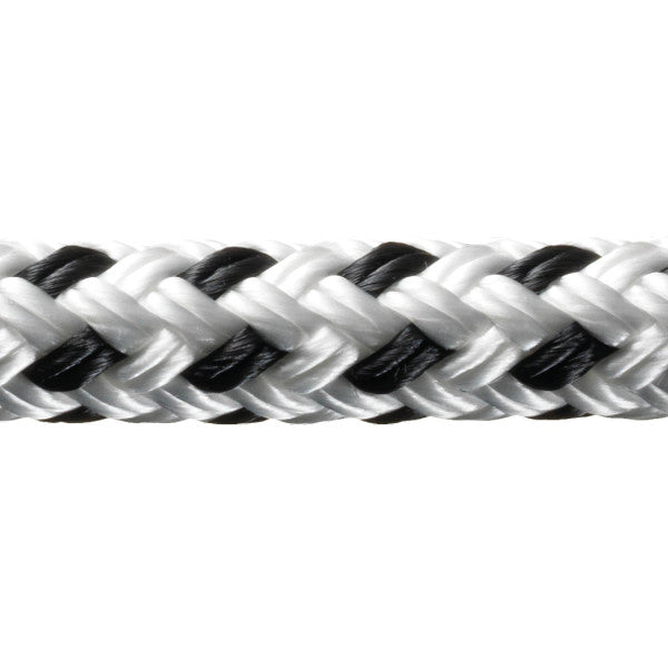 Robline, Rio mooring line 10mm White/Black 1 mtr