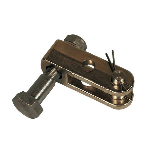 Ultraflex gaffelstykke bolt M10 til kontrolkabler, set forfra
