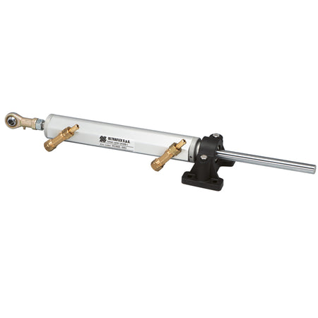 Detailbillede af komponenter i Ultraflex hydraulisk styringspakke