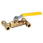 Ultraflex by pass ventil 3/8" i nærbillede, viser detaljeret design.
