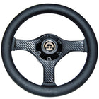 Riviera rat i carbon sort med en diameter på 280 mm, set fra siden.