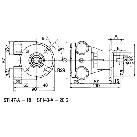SeaTec, kølevandspumpe monteret på båd med klare detaljer