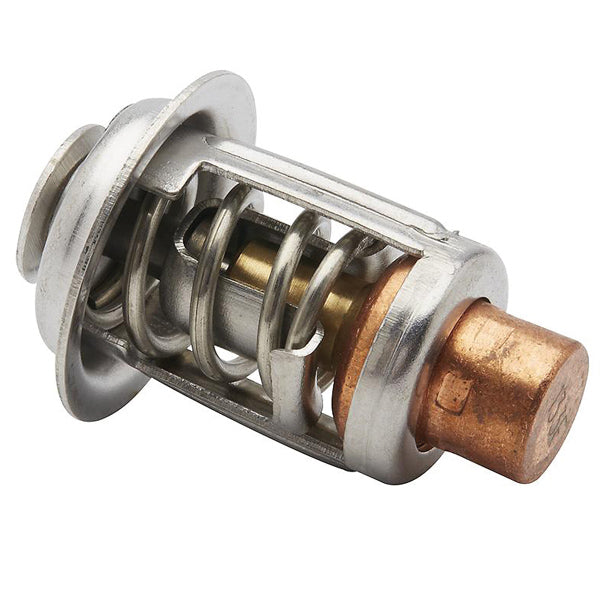 Quicksilver termostat monteret på motor, detaljeret visning