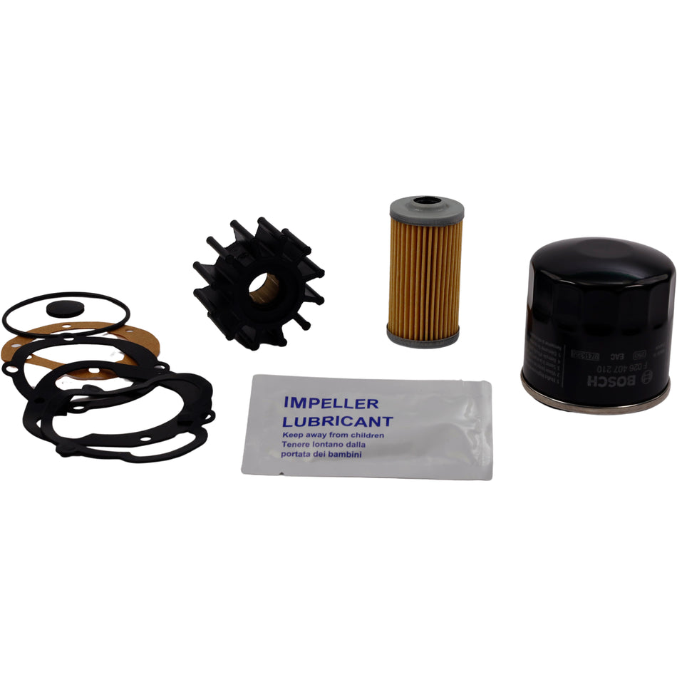 SeaTec Yanmar servicekit med alle nødvendige dele til vedligeholdelse.