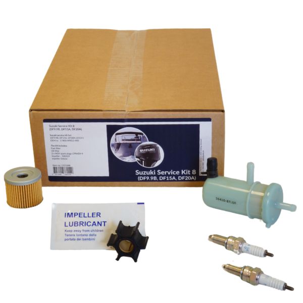 SeaTec servicekit til Suzuki DF9.9B motor, pakket i æske