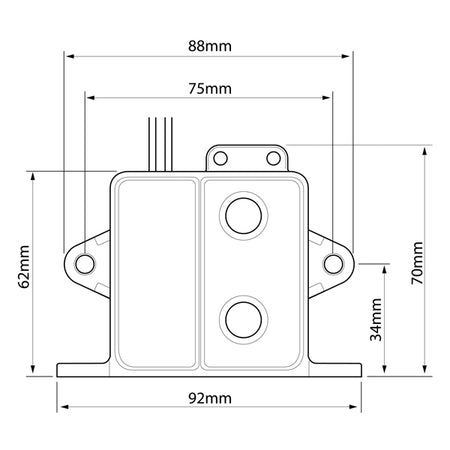Whale elektrisk niveauafbryder BE9003 monteret i en båd og klar til brug