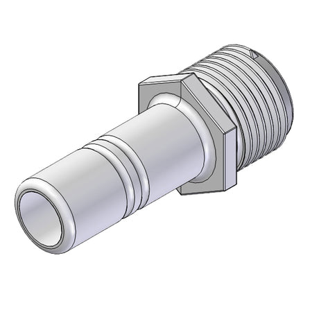 Whale adapter 1/2" han med slangestuds, set fra siden