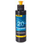 Mirka Polarshine 20 polermiddel i 250 ml flaske, vist på hvid baggrund.