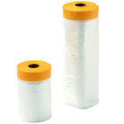 Afdækningsfolie fra 1852 med SunCore tape, 2700 mm x 16 m, klar til brug.