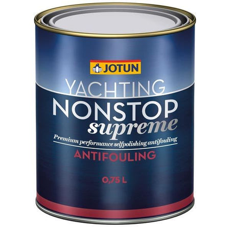 Jotun Nonstop Supreme bundmaling anvendt på bådens skrog, klargjort til vandet