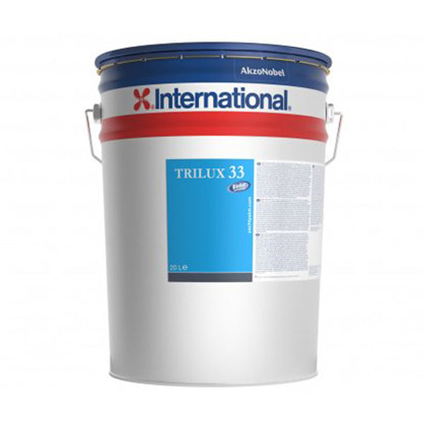 Bundmaling i 20 liters sort emballage fra International, klar til brug.