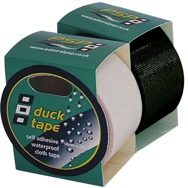 PSP gaffa tape i sort farve, 50mm bred, rullet op på en spole