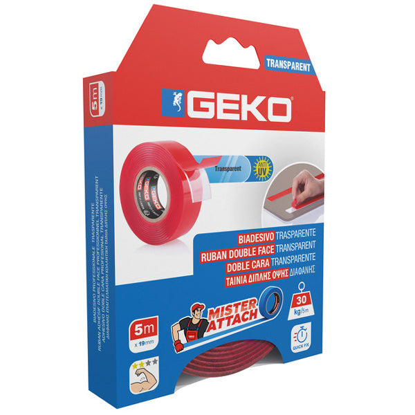 Geko, SeaTec, Geko Extreme dobbeltsidet skumtape 19mm x 5m