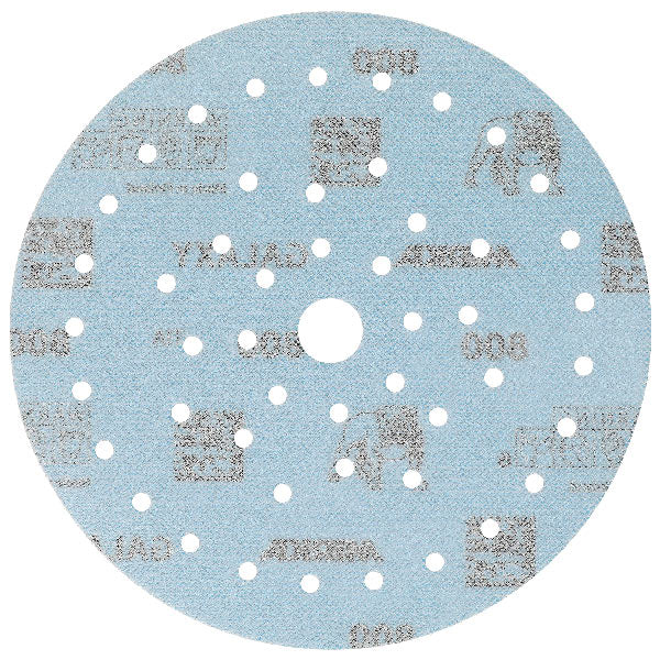 Mirka Galaxy sandskive P100 på hvid baggrund, 150 mm diameter