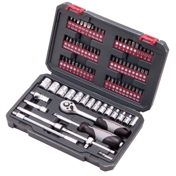SeaTec, set di chiavi a bussola Kraftwerk Basic-Line 82 pezzi 1/4" 4 -14mm