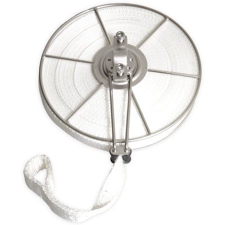 Set forfra: 1852 ankerrulle med 30mm x 30m gjord og 300 mm længde.