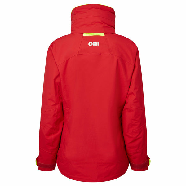 Rød Gill jakke i sidemand med fokus på detaljerne.