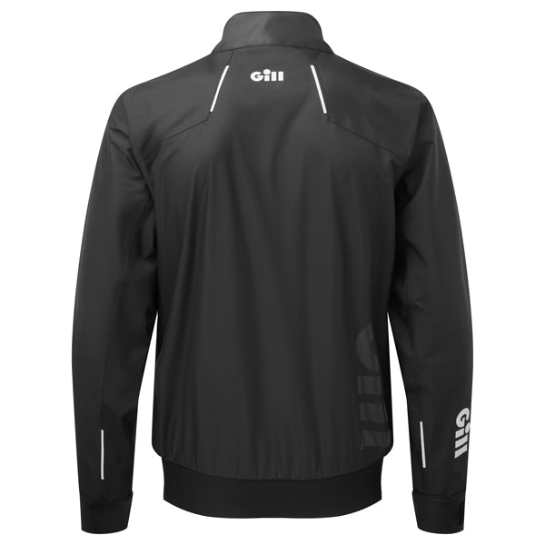 Gill smock i sort udstillet på en båd, fokus på det åndbare materiale.