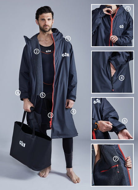 Gill, 5024 Aqua Parka jakke i brug under regnvejr