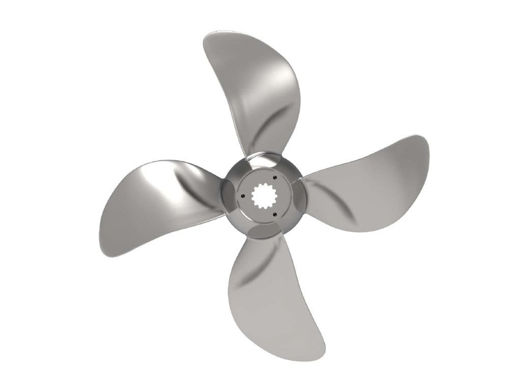 Epropulsion X12 propeller set forfra, med detaljeret design og blade
